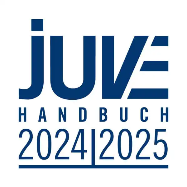 JUVE Auszeichnung Logo 2025 für BEISSE & RATH